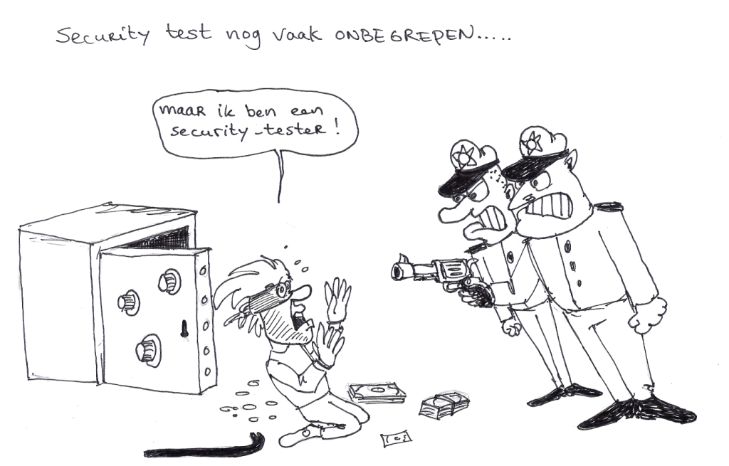 Cartoon-1-Security test nog vaak onbegrepen